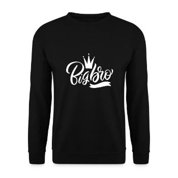 big bro - Unisex Sweatshirt - black - Front - Alina (178cm) & Michal (187cm)