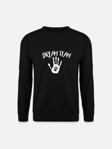 Dream Team Hund Hundeliebe Dog Doglover Shirt - Unisex Pullover - Schwarz