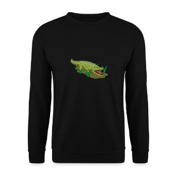 crocodile - Sweat-shirt Unisexe - noir - Devant - Alina (178cm) & Michal (187cm)