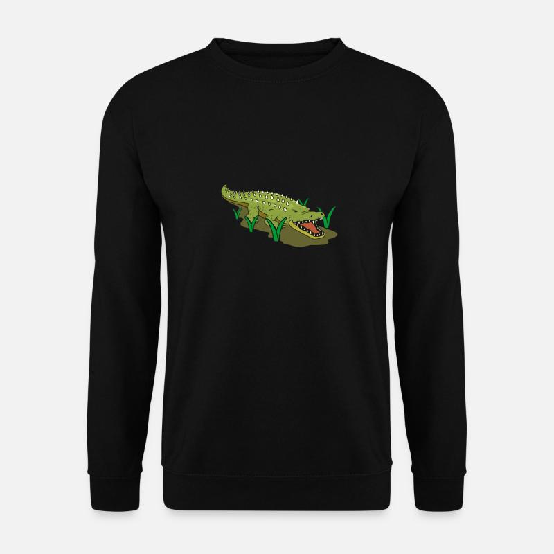 Krokodil - Unisex Pullover - Schwarz