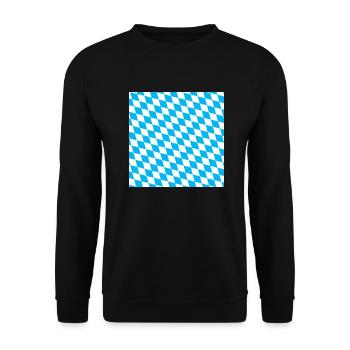 Bavaria Bavarian Bavaria flag diamonds check - Unisex Sweatshirt - black - Front - Alina (178cm) & Michal (187cm)