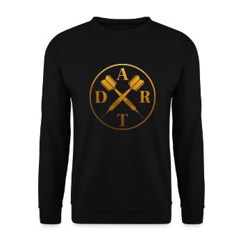 Darts player darts darts emblem logo bullseye - Unisex Sweatshirt - black - Front - Alina (178cm) & Michal (187cm)