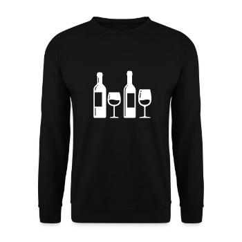 Flaschen - Unisex Pullover - Schwarz - Vorne - Alina (178cm) & Michal (187cm)