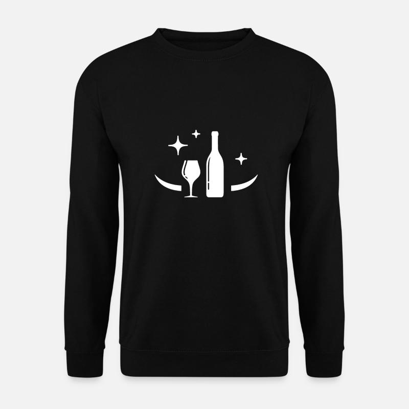 Weinglas - Unisex Pullover - Schwarz