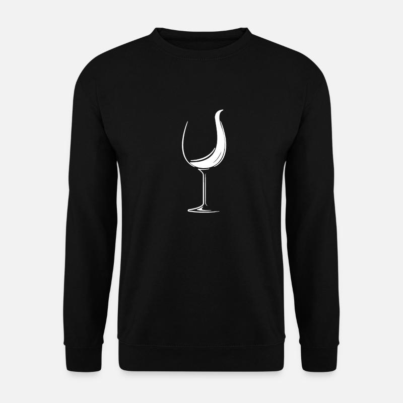Glas Wein - Unisex Pullover - Schwarz