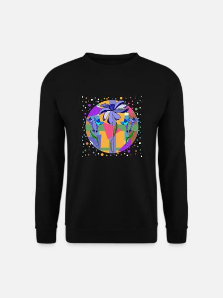 Blumen - Unisex Pullover - Schwarz