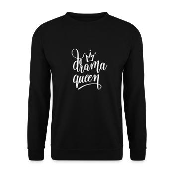 drama queen - Unisex Sweatshirt - black - Front - Alina (178cm) & Michal (187cm)