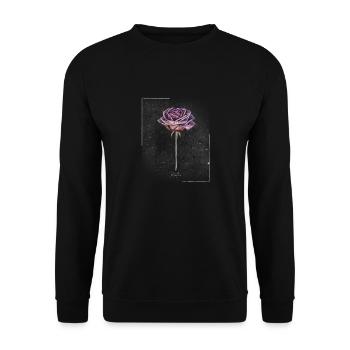 Vintage Rose Fleur Rouge Rose - Sweat-shirt Unisexe - noir - Devant - Alina (178cm) & Michal (187cm)