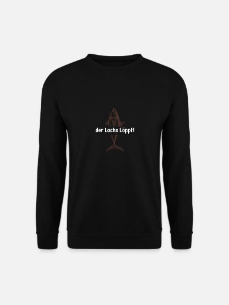Der Lachs löppt! - Unisex Pullover - Schwarz