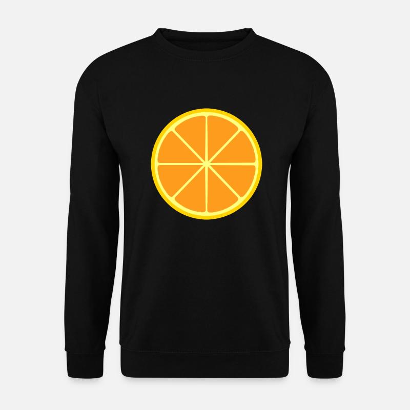 Orange Frucht Obst Design zum personalisieren - Unisex Pullover - Schwarz