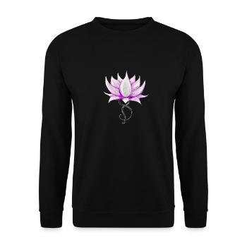 Lotus crown - Unisex Sweatshirt - black - Front - Alina (178cm) & Michal (187cm)