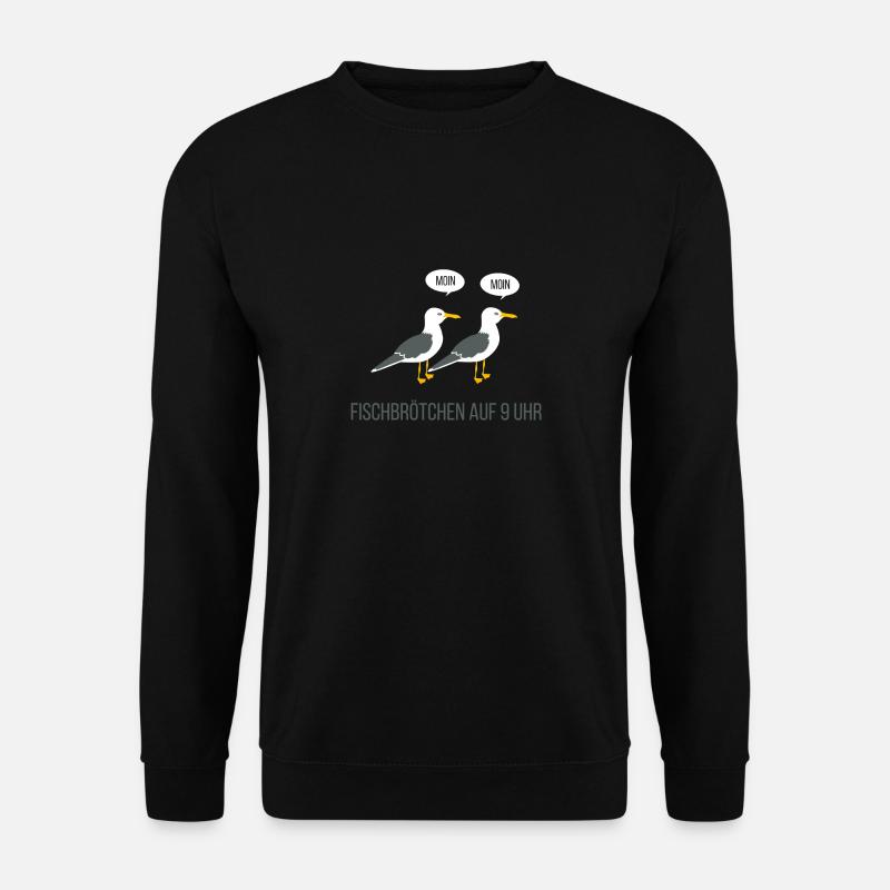 Fischbrötchen Meer Küste Norden Heimat - Unisex Pullover - Schwarz