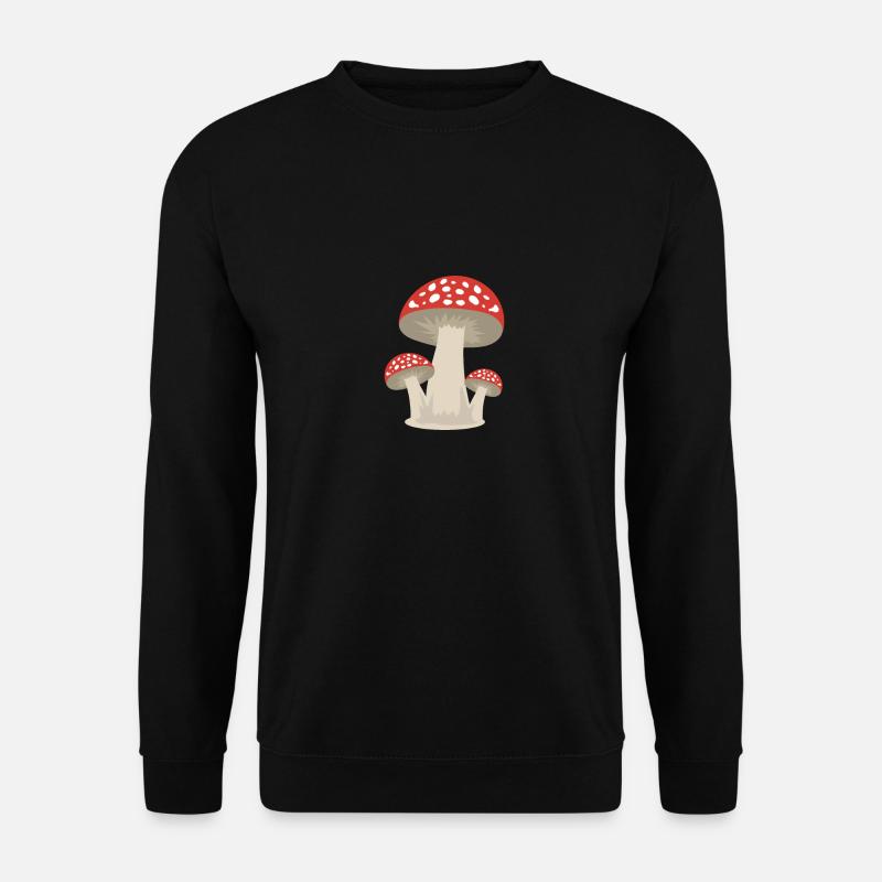 Mushroom lucky guy forest gift idea - Unisex Sweatshirt - black