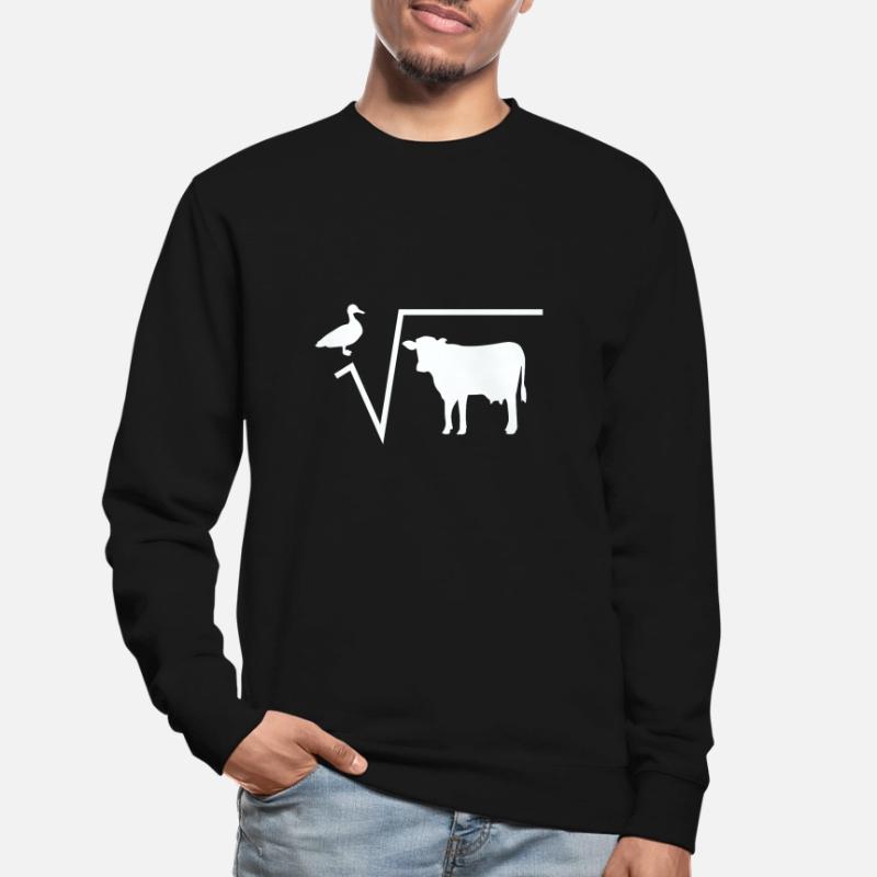Math duck root from cow math teacher gift idea Unisex Sweatshirt