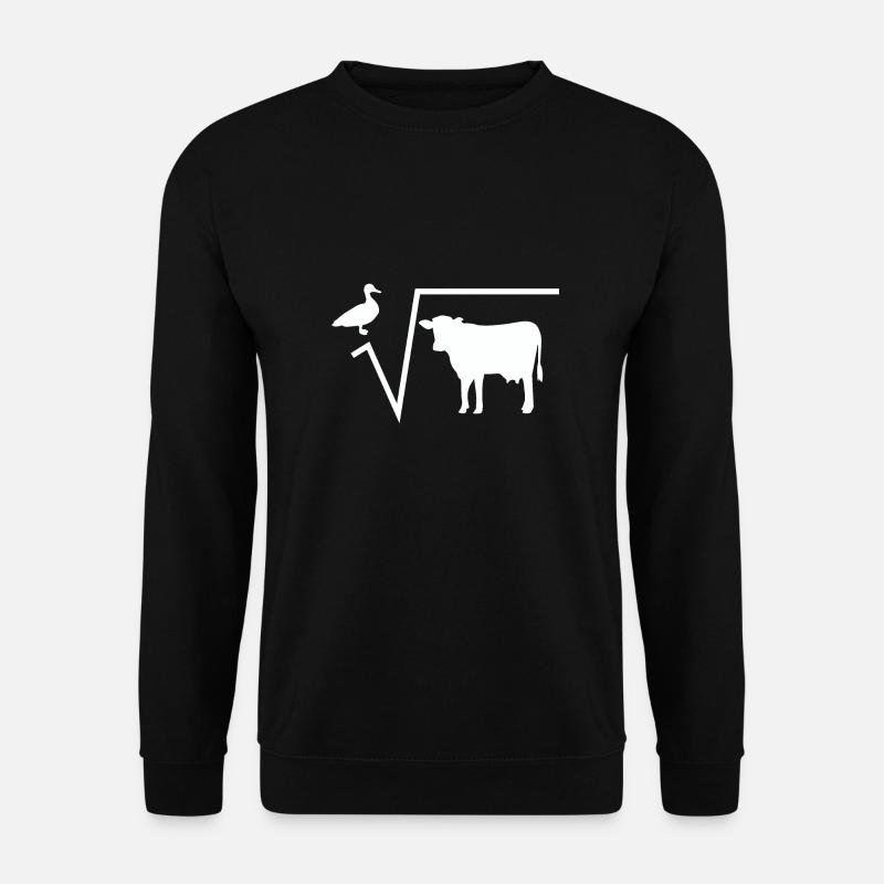 Racine de canard mathématique de vache idée cadeau de professeur de mathématiques - Sweat-shirt Unisexe - noir