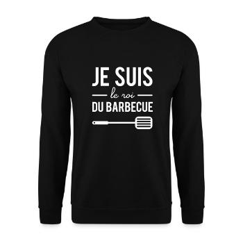 Je suis le roi du barbecue - Sweat-shirt Unisexe - noir - Devant - Alina (178cm) & Michal (187cm)