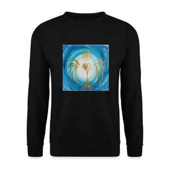 Ange de cœur du service - Sweat-shirt Unisexe - noir - Devant - Alina (178cm) & Michal (187cm)