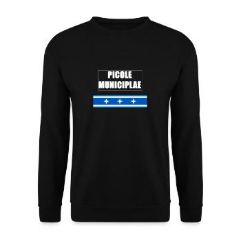 picole municipale - Sweat-shirt Unisexe - noir - Devant - Alina (178cm) & Michal (187cm)