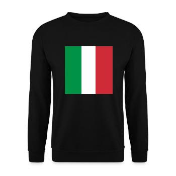 italy flag - Unisex Sweatshirt - black - Front - Alina (178cm) & Michal (187cm)