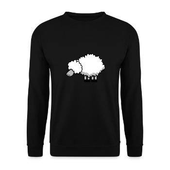 sheep - Unisex Sweatshirt - black - Front - Alina (178cm) & Michal (187cm)