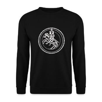 Templerorden Siegel der Tempelritter Geschenkidee - Unisex Pullover - Schwarz - Vorne - Alina (178cm) & Michal (187cm)