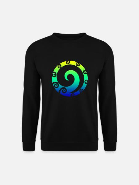 Maori Koru Art Polynesian Tribal Tattoo Geschenk - Unisex Pullover - Schwarz