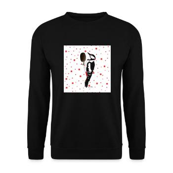 Great Spotted Woodpecker Bird Gift Women Men Children - Unisex Sweatshirt - black - Front - Alina (178cm) & Michal (187cm)