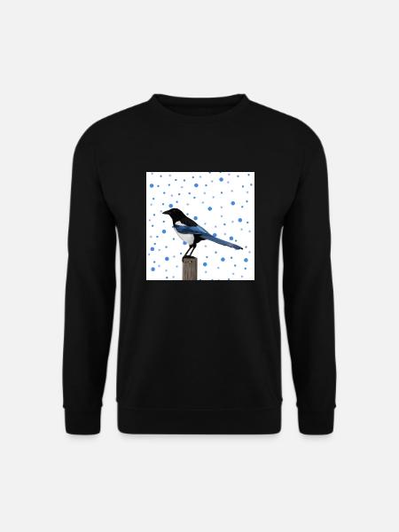 Pie oiseau animal cadeau femmes hommes - Sweat-shirt Unisexe - noir