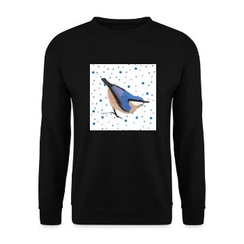 Nuthatch bird animal gift women men kids - Unisex Sweatshirt - black - Front - Alina (178cm) & Michal (187cm)