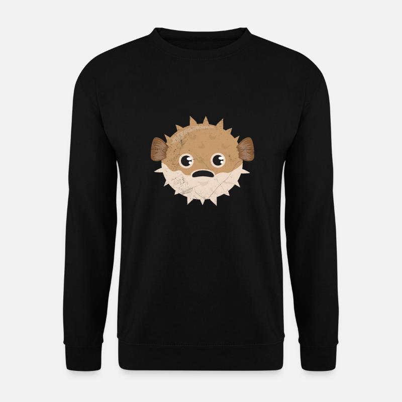 Kugelfisch Grumpy Kinder lustiges Geschenk - Unisex Pullover - Schwarz