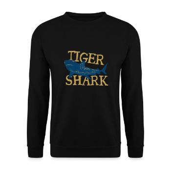 Fisch Tiger Shark Dunkle Gefahr Taucher Geschenk - Unisex Pullover - Schwarz - Vorne - Alina (178cm) & Michal (187cm)