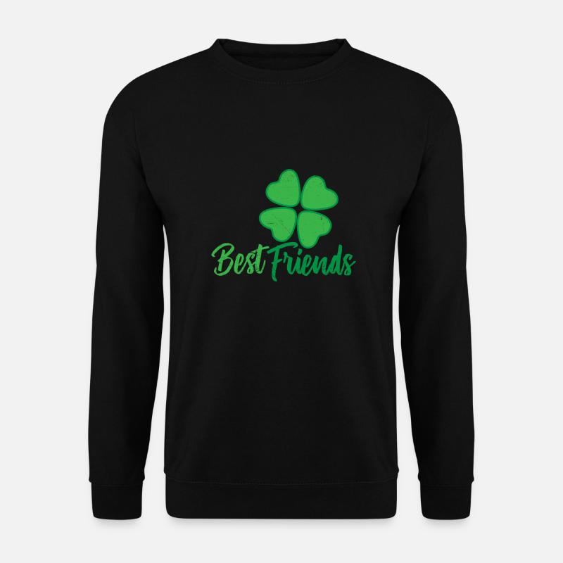 Freundschaft Best Friends Vierblättrige Kleeblatt - Unisex Pullover - Schwarz