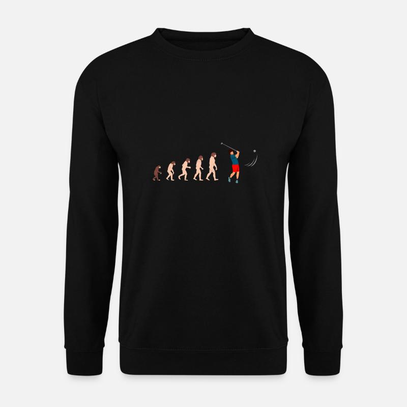 Evolution Golf Golfer Geschenkidee - Unisex Pullover - Schwarz