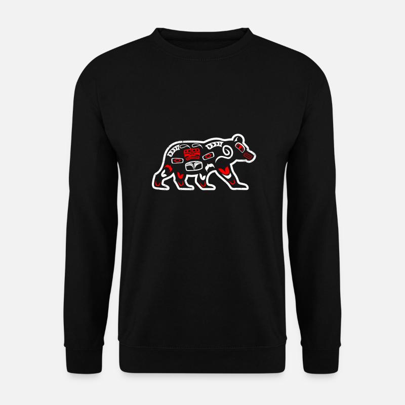 Idée cadeau drôle d'ours haïda - Sweat-shirt Unisexe - noir