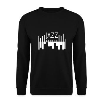 Jazz Piano - Sweat-shirt Unisexe - noir - Devant - Alina (178cm) & Michal (187cm)