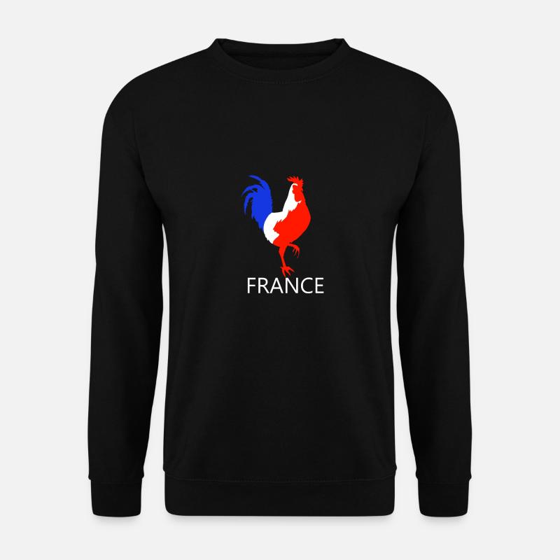 rooster blue white red - Unisex Sweatshirt - black