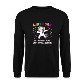 Tante Horn wie eine normale Tante nur fantastischer - Unisex Pullover - Schwarz - Vorne - Alina (178cm) & Michal (187cm)