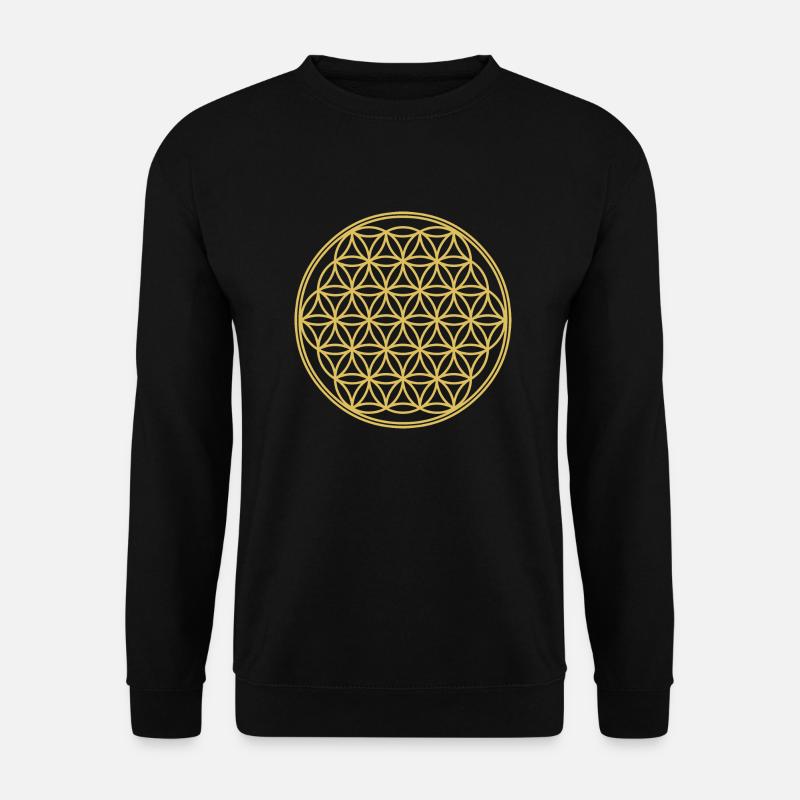 Blume des Lebens - Unisex Pullover - Schwarz