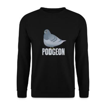 Podgeon - Pigeon - Sweat-shirt Unisexe - noir - Devant - Alina (178cm) & Michal (187cm)