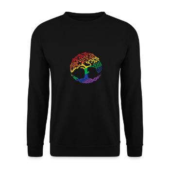 Celtique icônes Arbre de vie - Sweat-shirt Unisexe - noir - Devant - Alina (178cm) & Michal (187cm)