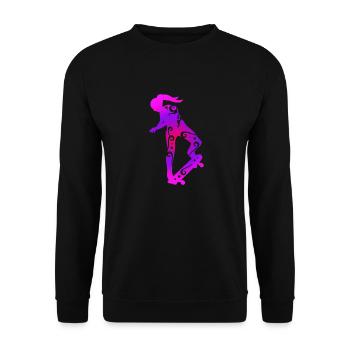 Maori Skateboard Fille Tribal Tattoo Cadeau - Sweat-shirt Unisexe - noir - Devant - Alina (178cm) & Michal (187cm)