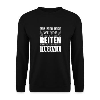 Reit, reiter, reiten Geschenkidee für Reiter/in - Unisex Pullover - Schwarz - Vorne - Alina (178cm) & Michal (187cm)