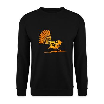 Maori Fantail Polynesian Tribal Tattoo Cadeau - Sweat-shirt Unisexe - noir - Devant - Alina (178cm) & Michal (187cm)