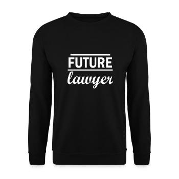 Anwalt Jura Student Studium Geschenk - Unisex Pullover - Schwarz - Vorne - Alina (178cm) & Michal (187cm)