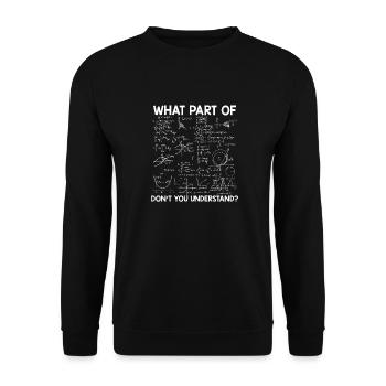 Math algebra | Mathematician math gifts - Unisex Sweatshirt - black - Front - Alina (178cm) & Michal (187cm)