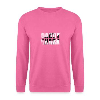 daddy shark - Sweat-shirt Unisexe - rose - Devant