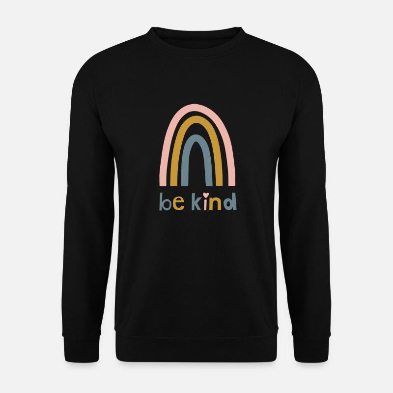 Be kind - rainbow color - Unisex Pullover - Schwarz