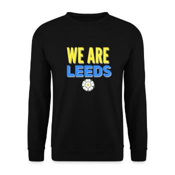 Leeds yorkshire - Unisex Sweatshirt - black - Front - Alina (178cm) & Michal (187cm)