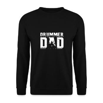 Schlagzeug Papa | Vatertag Drums Drummer Geschenke - Unisex Pullover - Schwarz - Vorne - Alina (178cm) & Michal (187cm)