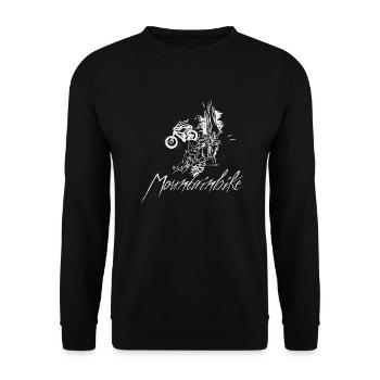 Mountain biker W - Unisex Sweatshirt - black - Front - Alina (178cm) & Michal (187cm)